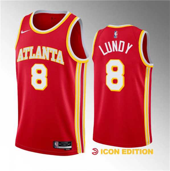 Men's Atlanta Hawks #8 Seth Lundy Red 2023 Draft Icon Edition Stitched Jersey Dzhi ,We sell and wholesale Men's Atlanta Hawks #8 Seth Lundy Red 2023 Draft Icon Edition Stitched Jersey Dzhi  on line form chian!